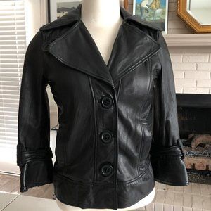 Mike & Chris Black Leather Jacket XS